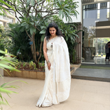 Hand-Embroidered Chanderi Saree
