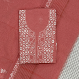 Mul Chanderi Hand-Embroidered 2-Piece Unstitched Suit Set