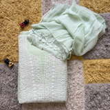 Pure Cotton Tone-on-Tone Hand-Embroidered 3-Piece Unstitched Suit Set