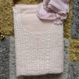 Pure Cotton Tone-on-Tone Hand-Embroidered 3-Piece Unstitched Suit Set