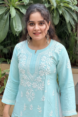 Women's Rayon Hand embroidered Chikankari Kurta