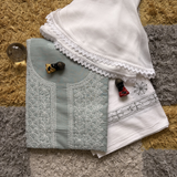 Pure Cotton Hand-Embroidered 3-Piece Unstitched Suit Set
