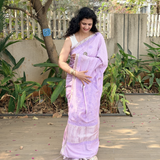 Hand-Embroidered Chanderi Saree