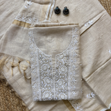 Golden Zari Tissue Hand-Embroidered 2-Piece Unstitched Suit Set