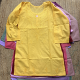 Short Cotton Chikankari Kurti