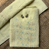 Pure Mul Semi-Stitched 2-Piece Hand-Embroidered Suit Set