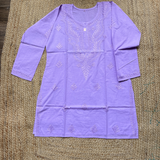 Short Cotton Chikankari Kurti