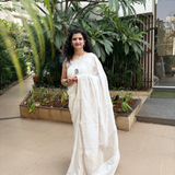Hand-Embroidered Chanderi Saree