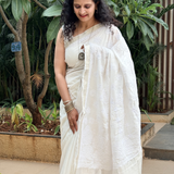 Hand-Embroidered Chanderi Saree