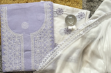 Pure Cotton Hand-Embroidered 3-Piece Unstitched Suit Set