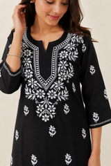 Women's Rayon Hand embroidered Chikankari Kurta