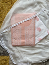 Pure Cotton Hand-Embroidered 3-Piece Unstitched Suit Set