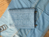 Pure Mul Unstitched 2 pc Suit Set with handmade Jaali