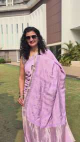 Hand-Embroidered Chanderi Saree