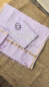 Mul Chanderi Semi Stitched
