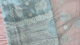 Semi Organza Hand-Embroidered 2-Piece Unstitched Suit Set